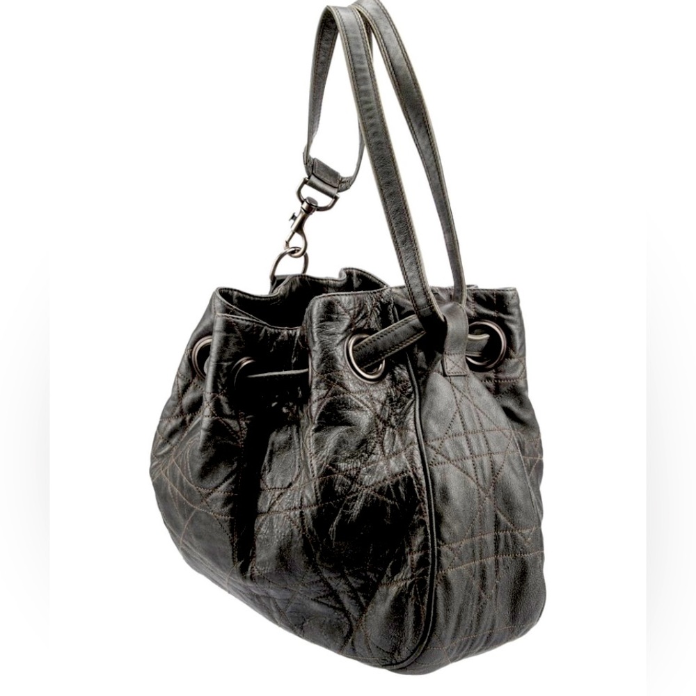 SALE: EUC- Authentic Dior Bucket Bag - Large Vintage, Black. 12Lx14w